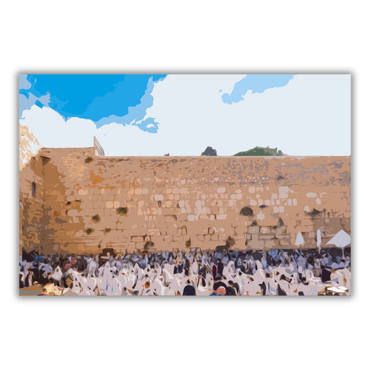 Morning Prayers at the Kotel  - Tabletop Lucite Art Piece